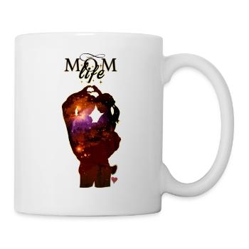 MOM life Silhouette Mutter Tochter - Tasse - Weiß - Rechts