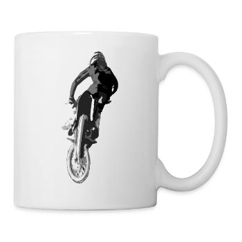 Motocross MX FMX BMX MTB MTB Race Racing Aufkleber - Tasse - Weiß - Rechts