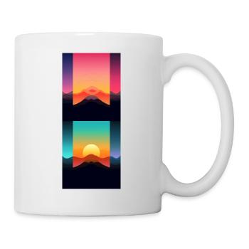 Mountain Landscape Geometric Art - Mug - white - Right