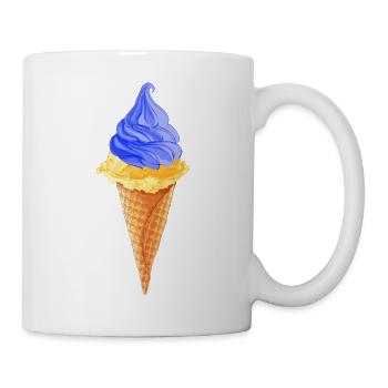 UKRAINE "icecream blue-yellow" slava ukraini - Mug - white - Right