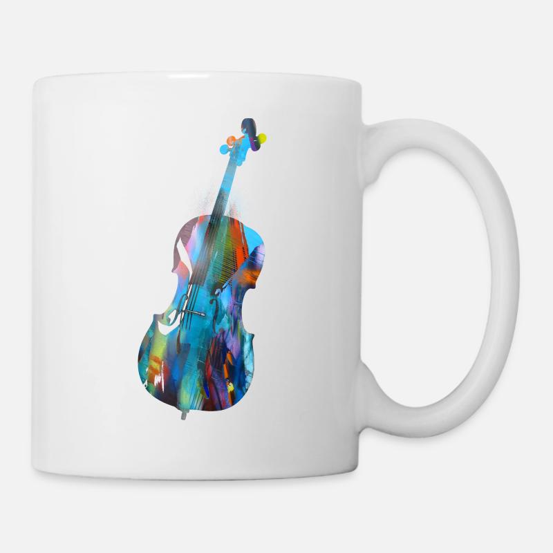 geige,cello,graffiti,malerei - Tasse - Weiß