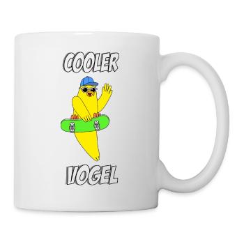 Cooler Vogel - Tasse - Weiß - Rechts