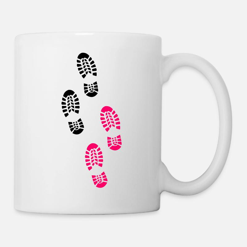 fußspuren - Tasse - Weiß