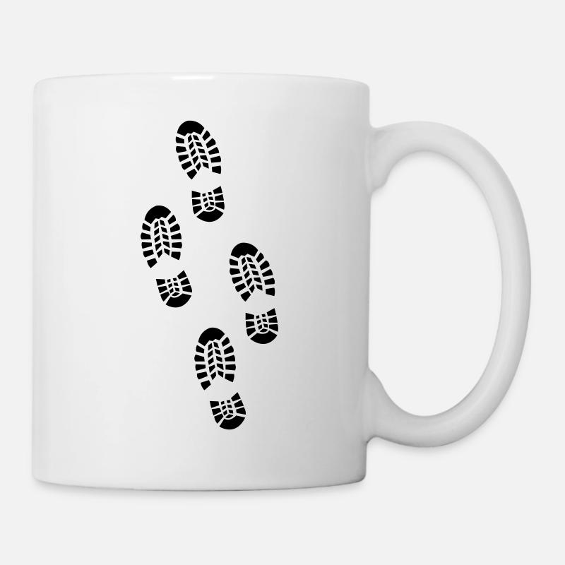 fußspuren - Tasse - Weiß