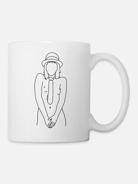 krawatte 1 - Tasse - Weiß