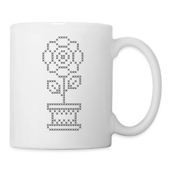 Kreuzstich SONNENBLUME schwarz - Tasse - Weiß - Rechts