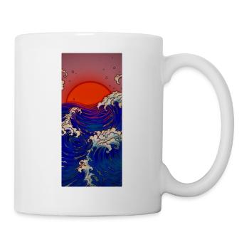 Sunny waves - Tasse - Weiß - Rechts