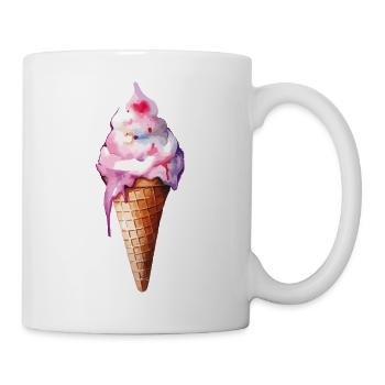 Eiscreme - Tasse - Weiß - Rechts