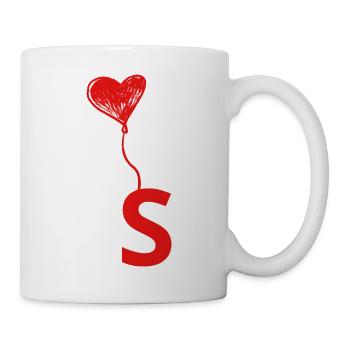 Lettre s cœur - Mug blanc - blanc - Droite