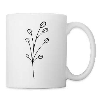 fleur sauvage simple - Mug blanc - blanc - Droite