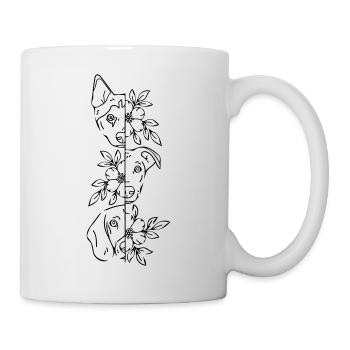 3 fleurs de chiens - Mug blanc - blanc - Droite