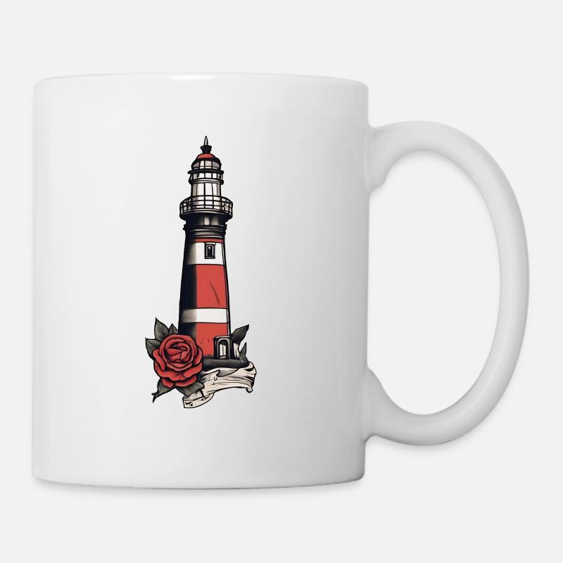 Leuchtturm - Tasse - Weiß