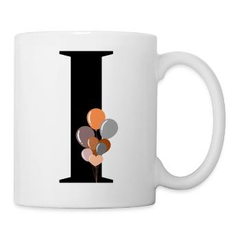 Buchstabe i Geburtstagsballon - Tasse - Weiß - Rechts