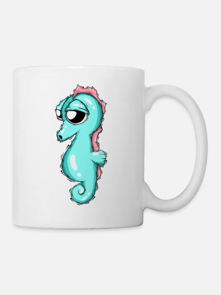 Seepferd - Tasse - Weiß