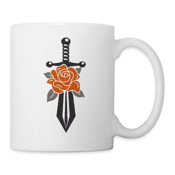 Logo de l’épée de fleur - Mug blanc - blanc - Droite