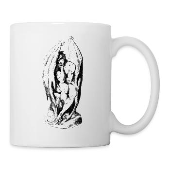 Nachdenklicher Satan - Tasse - Weiß - Rechts