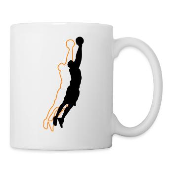 basketballer silhouette 2 - Tasse - Weiß - Rechts