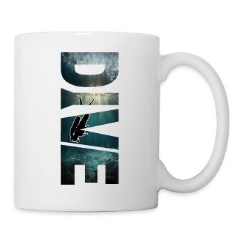 Plongée - Grand design de plongée sous-marine - Mug blanc - blanc - Droite