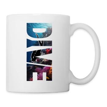 Plongée - Grand design de plongée sous-marine - Mug blanc - blanc - Droite