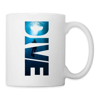 Plongée - Grand design de plongée sous-marine - Mug blanc - blanc - Droite