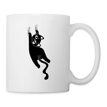 Chat qui gratte - Mug blanc - blanc - Droite