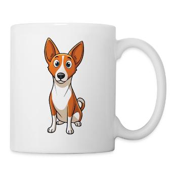 Neugieriger Basenji hört aufmerksam zu - Tasse - Weiß - Rechts