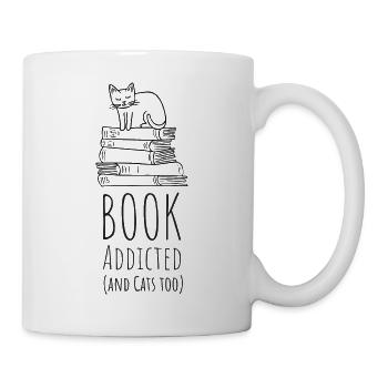 Book addicted - Tasse - Weiß - Rechts