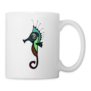 Seepferdchen - Tasse - Weiß - Rechts