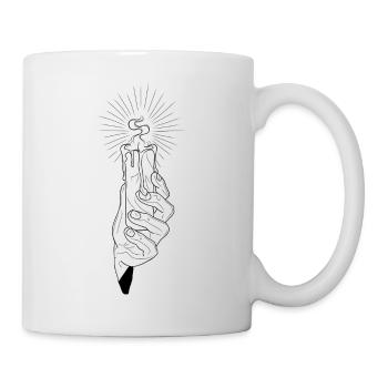 Bougie - Mug blanc - blanc - Droite