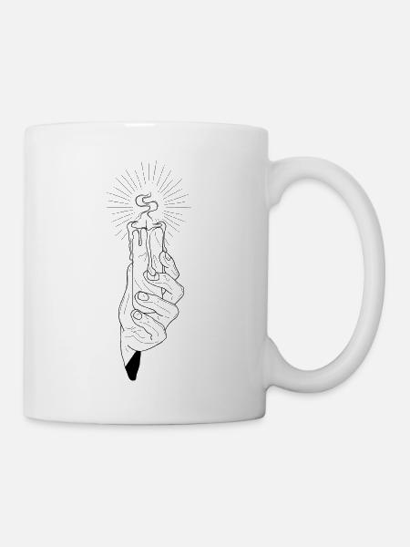 Bougie - Mug blanc - blanc