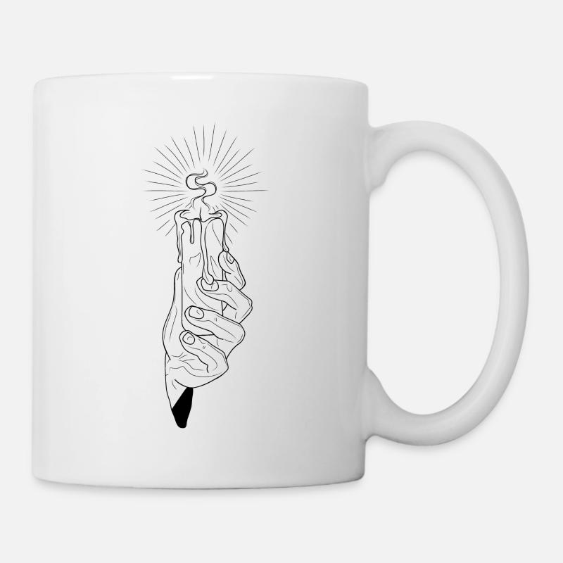 Bougie - Mug blanc - blanc
