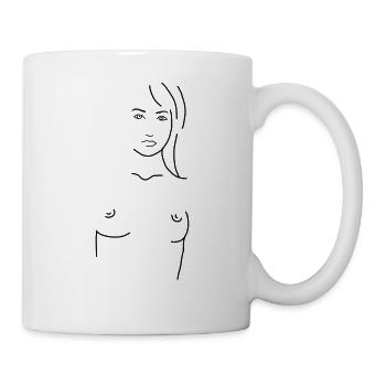 Sexy Lineart - Aktzeichung von Vanessa Keen. - Tasse - Weiß - Rechts