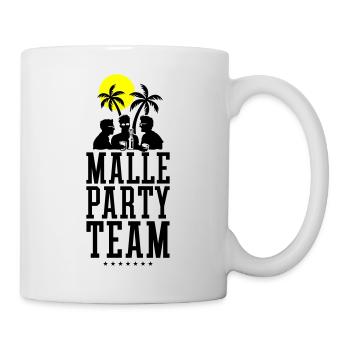 Malle Party Team Urlaub Mallorca - Tasse - Weiß - Rechts