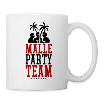Malle Party Team Urlaub Mallorca - Tasse - Weiß - Rechts
