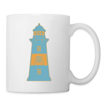 Leuchtturm maritim Küste - Tasse - Weiß - Rechts