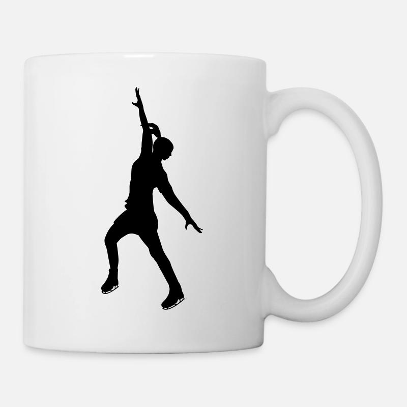 Eiskunst in schwarzer Stille - Tasse - Weiß