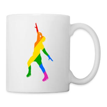 Jeu de couleurs en patinage sur glace - Mug blanc - blanc - Droite