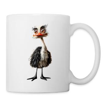 Ostrich bird #lovely toons - Mug - white - Right