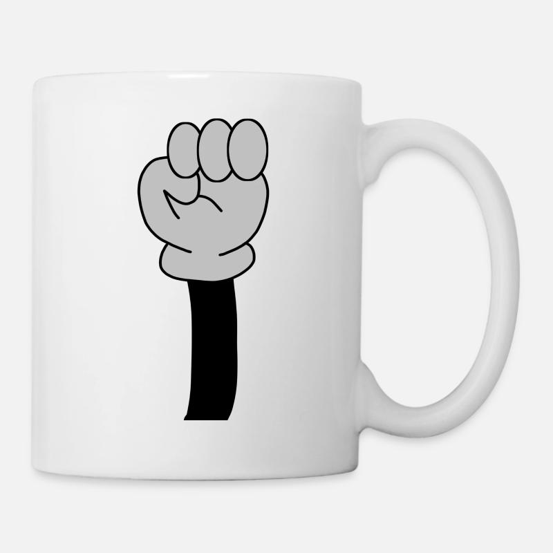 Icône du poing levé - Mug blanc - blanc