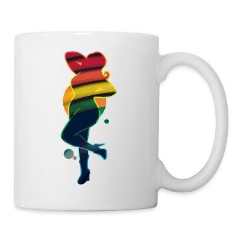 Femme arc-en-ciel - Mug blanc - blanc - Droite