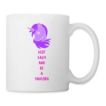 unicorn keep calm - Tasse - Weiß - Rechts