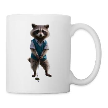 Sport-Waschbär - Tasse - Weiß - Rechts