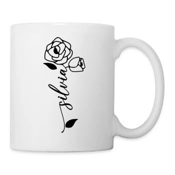 Silvia Nom Prénom Nom Fleur - Mug blanc - blanc - Droite