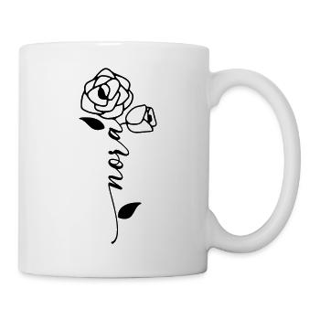 Nora Surname First Name Name Flower - Mug - white - Right