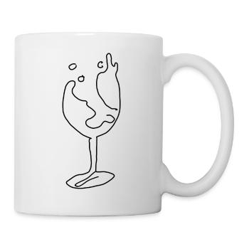 Weinglas - Tasse - Weiß - Rechts