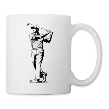 Golfer - Tasse - Weiß - Rechts