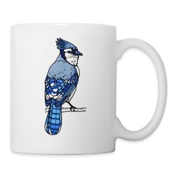 Geai bleu - Mug blanc - blanc - Droite