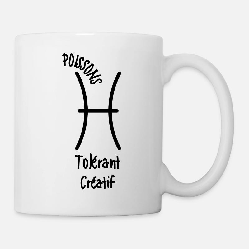 Tee shirt poissons - Mug blanc - blanc