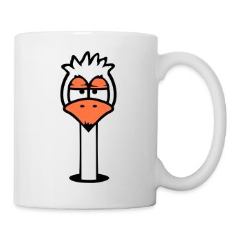 Bird Ground Hole Annoyed Tired Angry Frustrated - Mug - white - Right