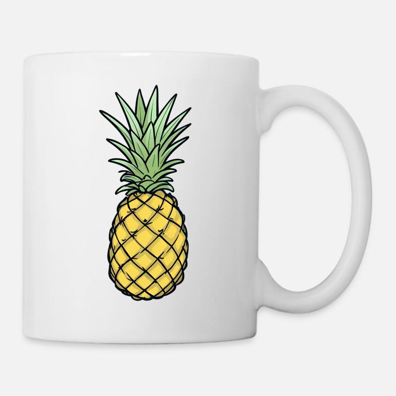 Pineapple Comic Style Colorful Summer - Mug - white